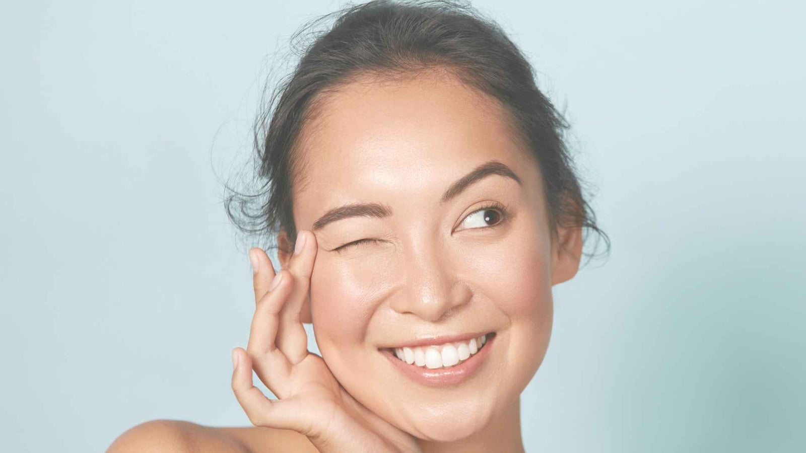 Gesicht einer Frau mit schöner Haut