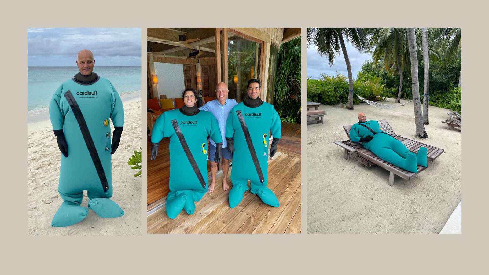 Personen im CardiSuit in verschiedenen Positionen