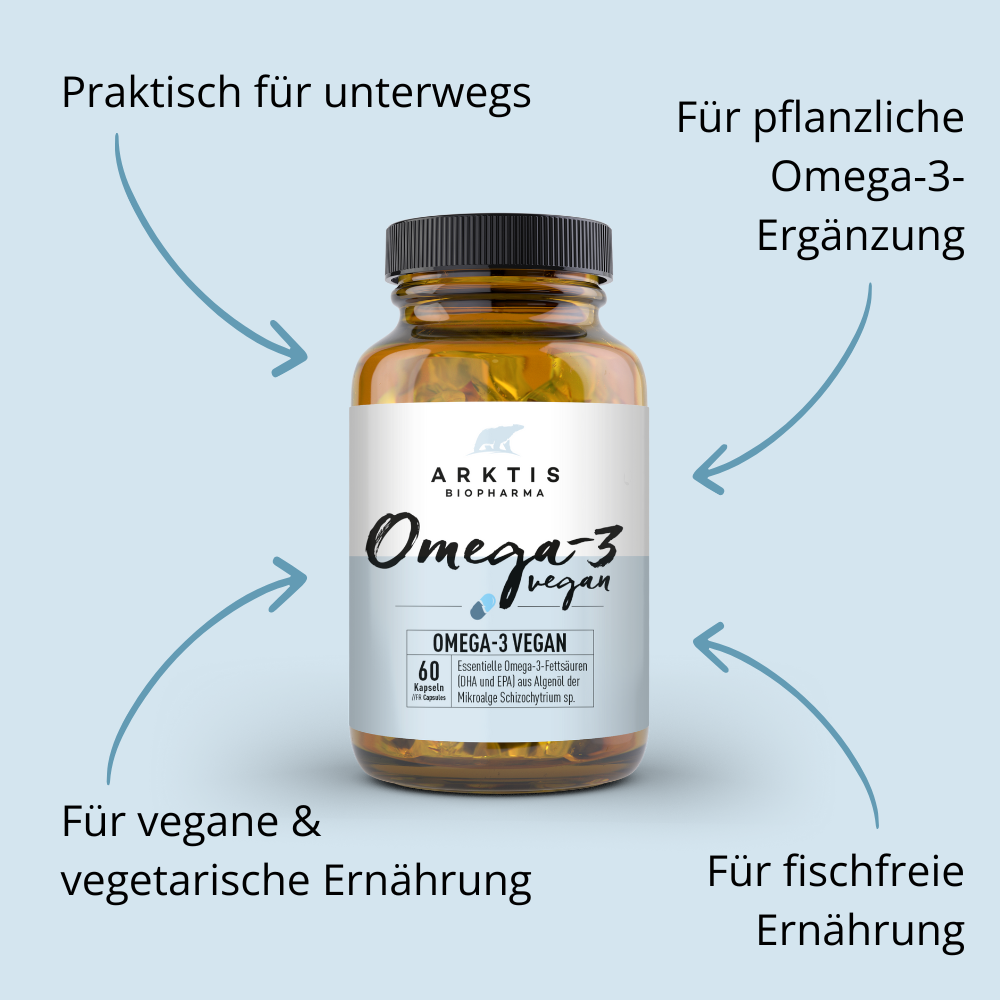Omega-3 Vegan 60 gélules - DHA & EPA à partir d'huile d'algues