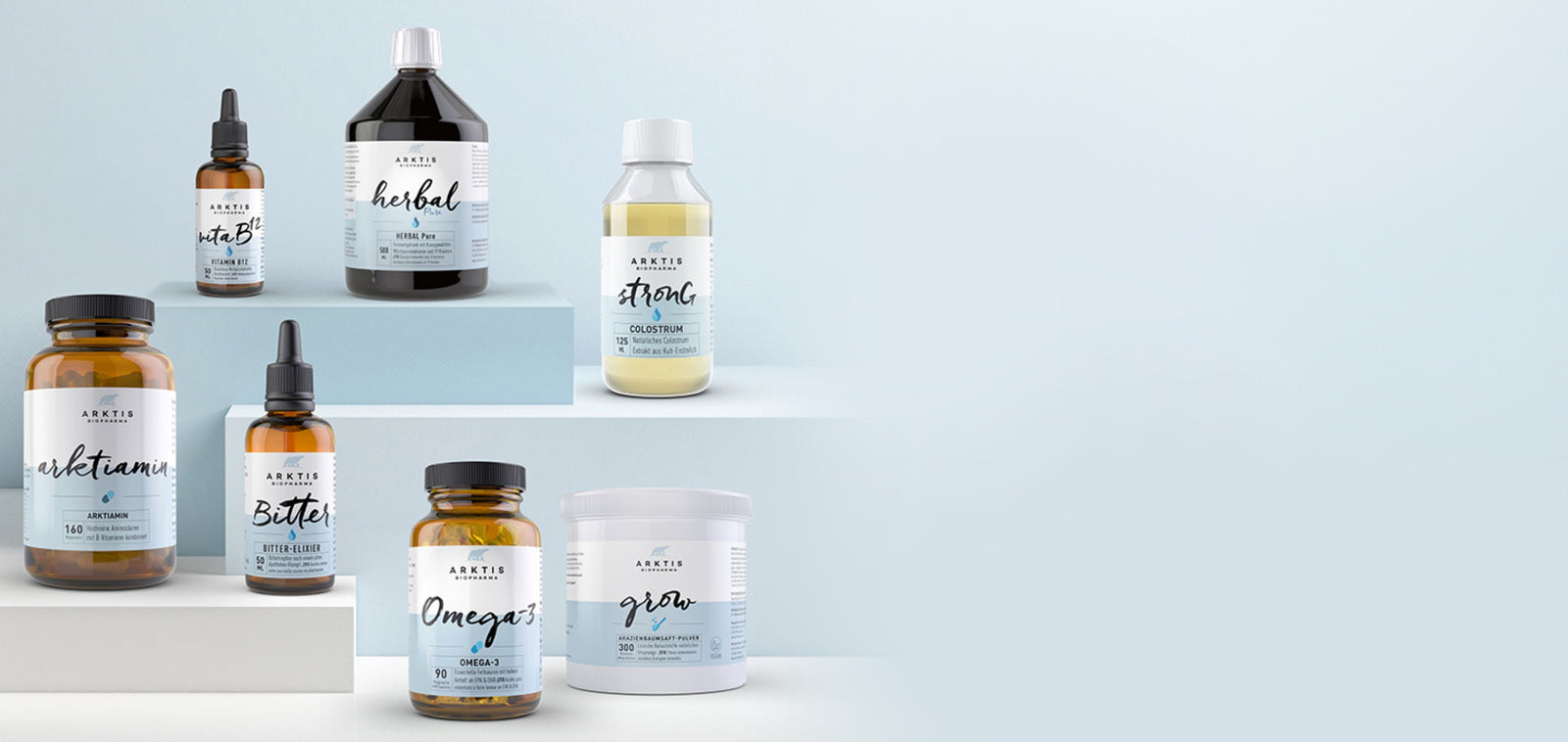 Hochwertige und reine Premium - Nahrungsergänzungsmittel von Arktis BioPharma für deine Darmgesundheit.